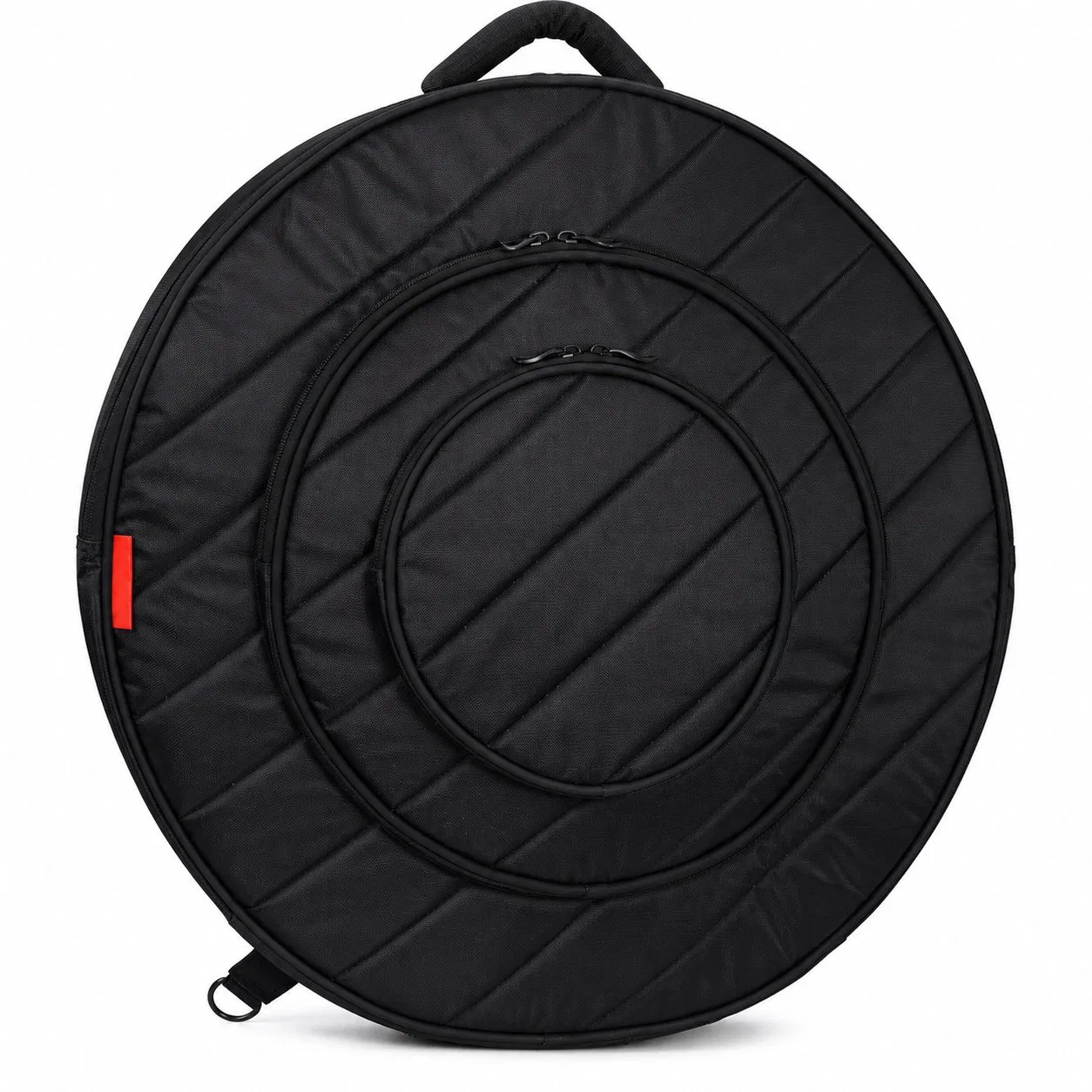 Custom Polyester Cymbal Carry Bag with Five Padded Sections and Zipper Closure