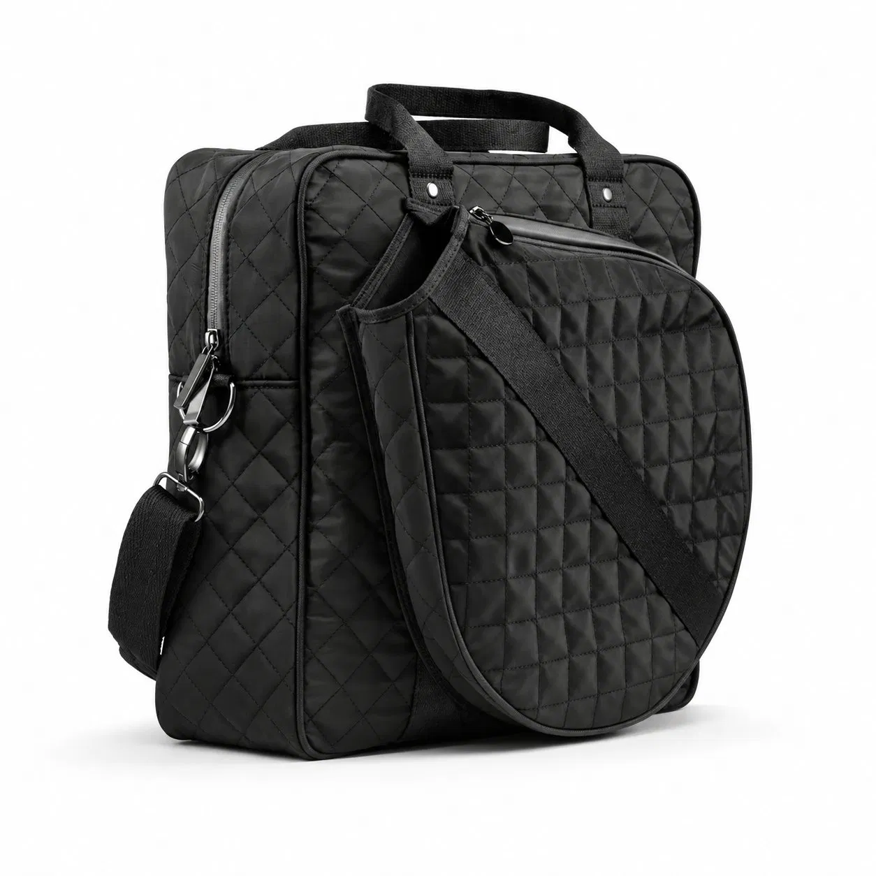 Custom Quilted Polyester Pickleball Crossbody Tote Bag