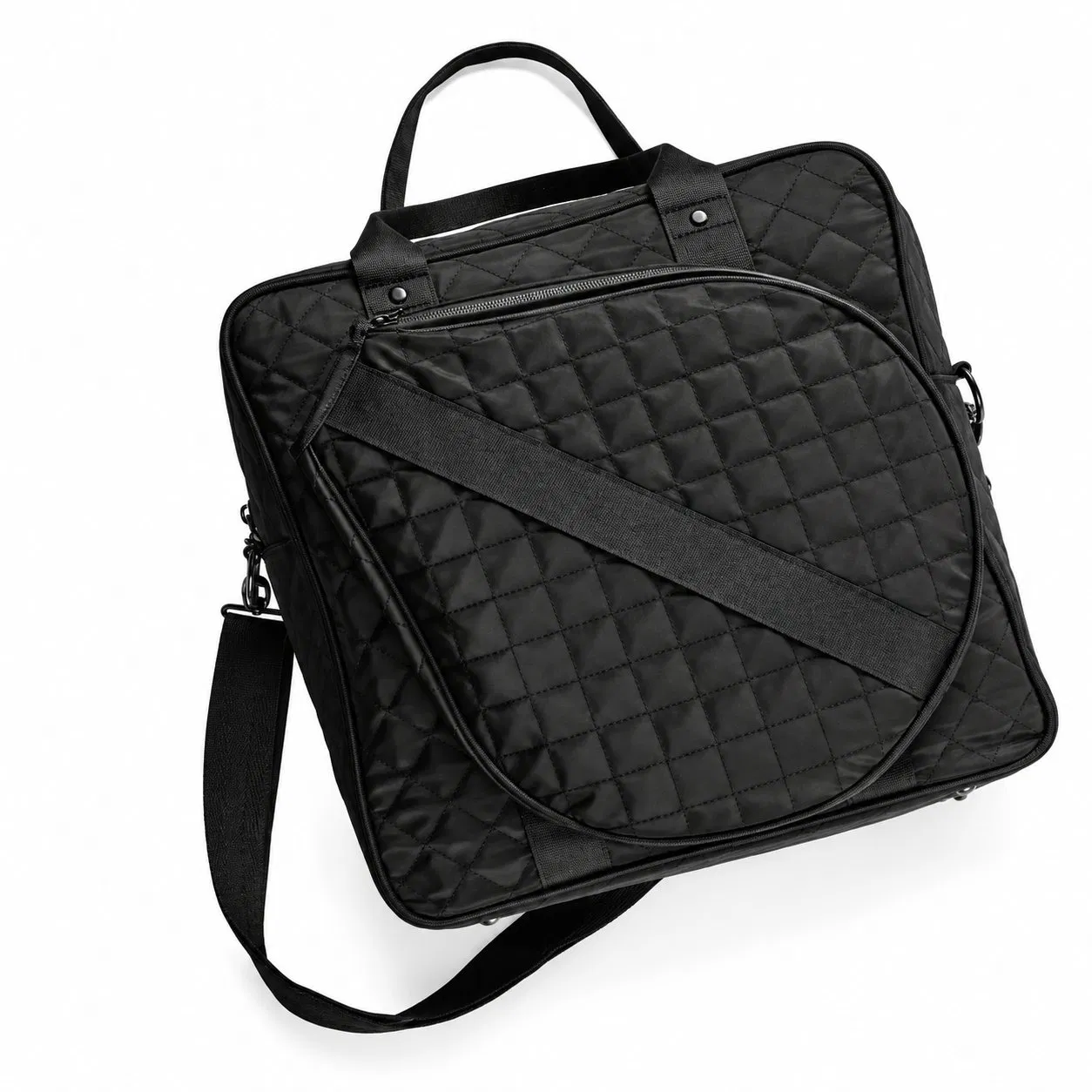 Custom Quilted Polyester Pickleball Crossbody Tote Bag