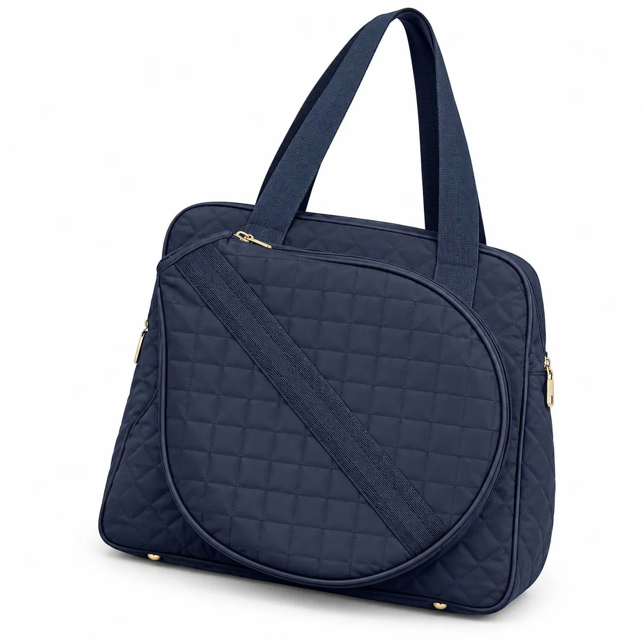 Custom Quilted Polyester Pickleball Crossbody Tote Bag