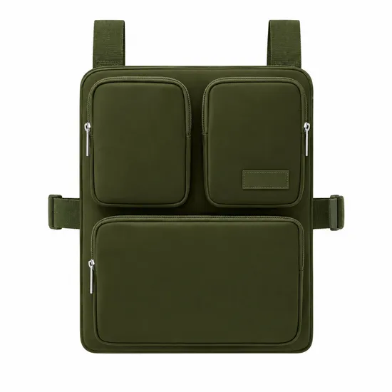 Custom Polyester Multi Pocket Luggage Harness Organizer Bag with Adjustable Straps