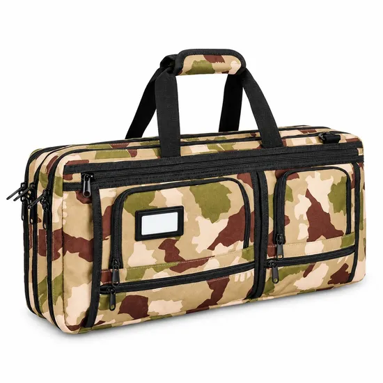 Custom Oxford Chef Knife Storage Tool Bag with Shoulder Strap and Multiple Pockets