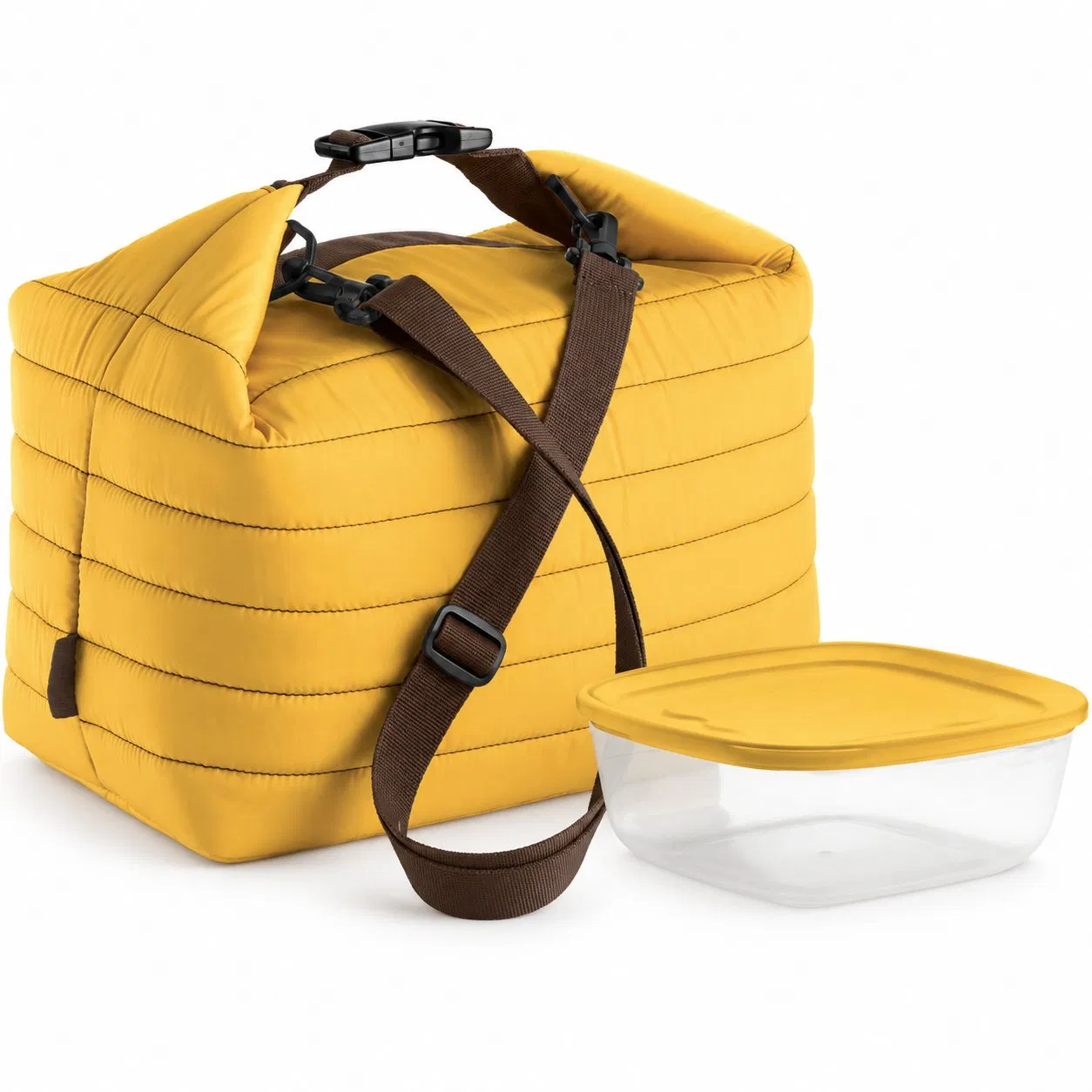 Custom Small Polyester Puffer Thermal Lunch Bag for Work and Travel