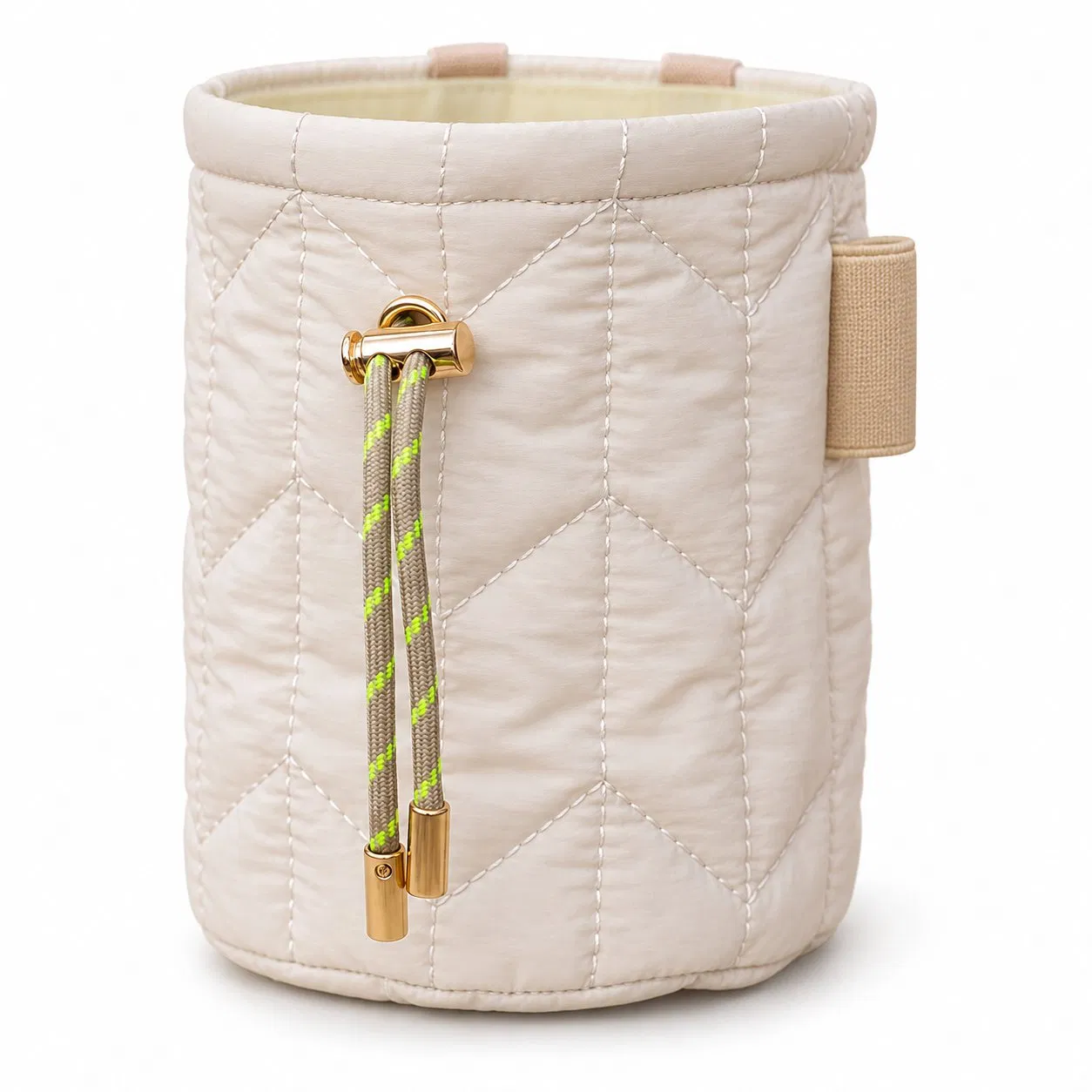 Custom Polyester Puffy Rock Climbing Chalk Bag with Drawstring and Adjustable Waist Belt