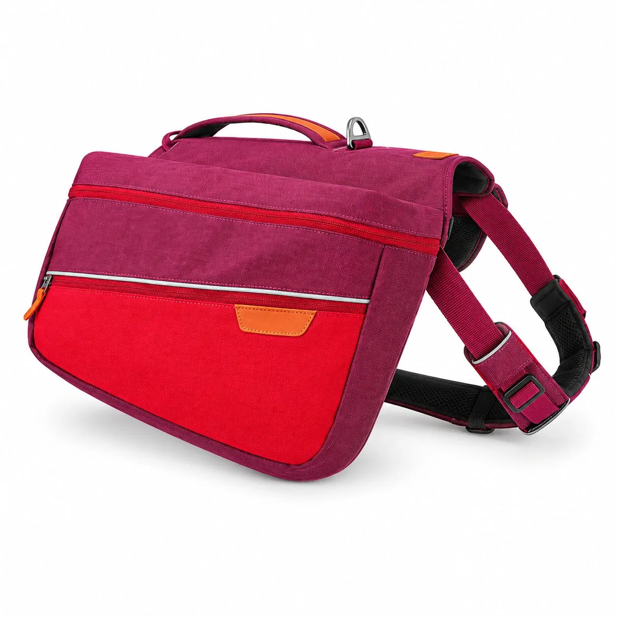 Custom Removable Dog Saddlebag Backpack with Adjustable Harness Straps