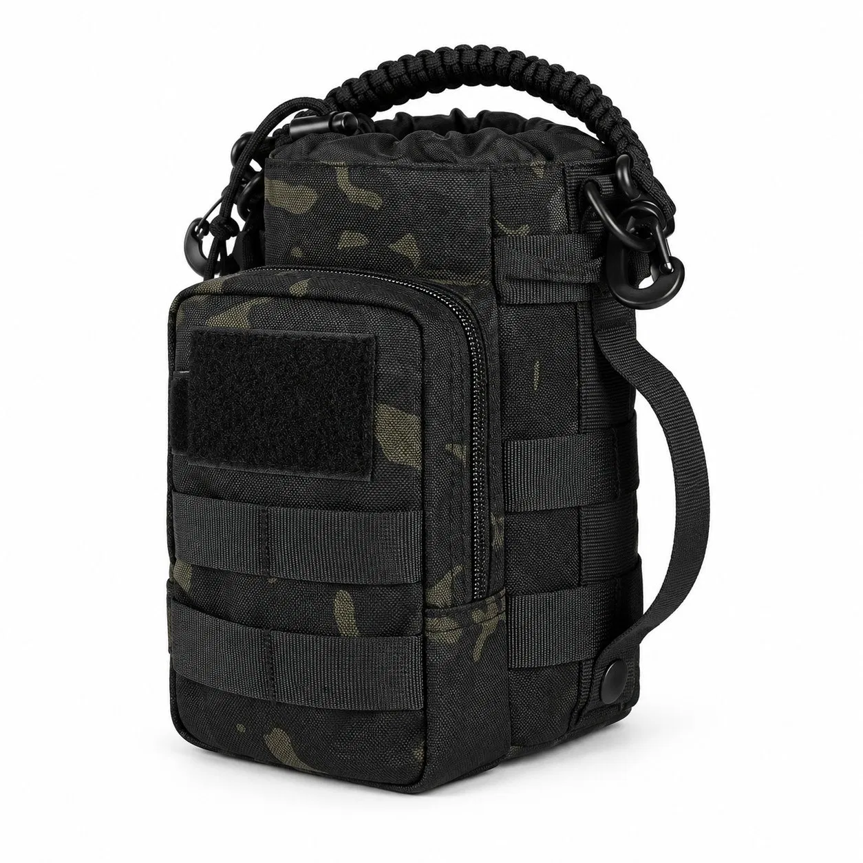 Custom Polyester Water Bottle Carrier Bag with Strap for Outdoor Travel