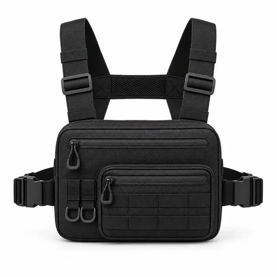 Custom Polyester Running Chest Bag with Phone Holder for Cycling and Outdoor Use