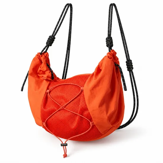 Custom Nylon Half Moon Crossbody Shoulder Hobo Bag for Women