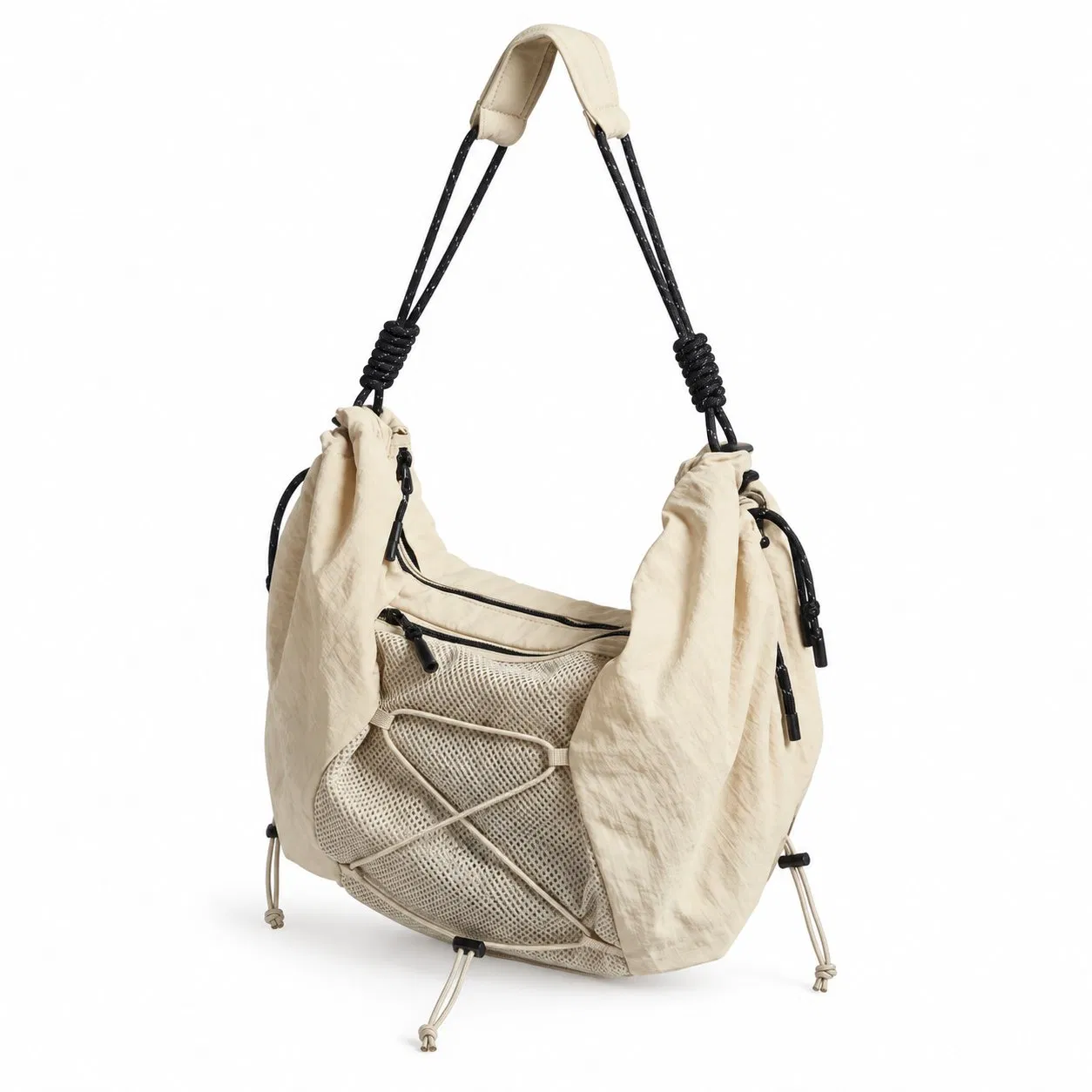 Custom Nylon Half Moon Crossbody Shoulder Hobo Bag for Women