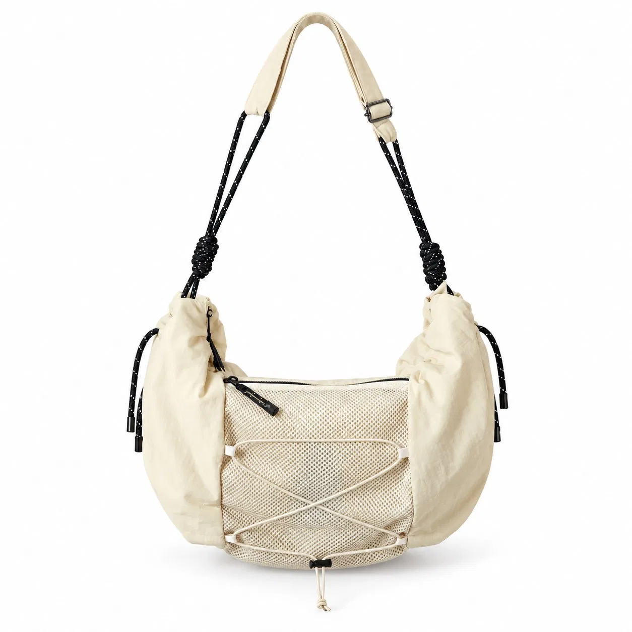 Custom Nylon Half Moon Crossbody Shoulder Hobo Bag for Women