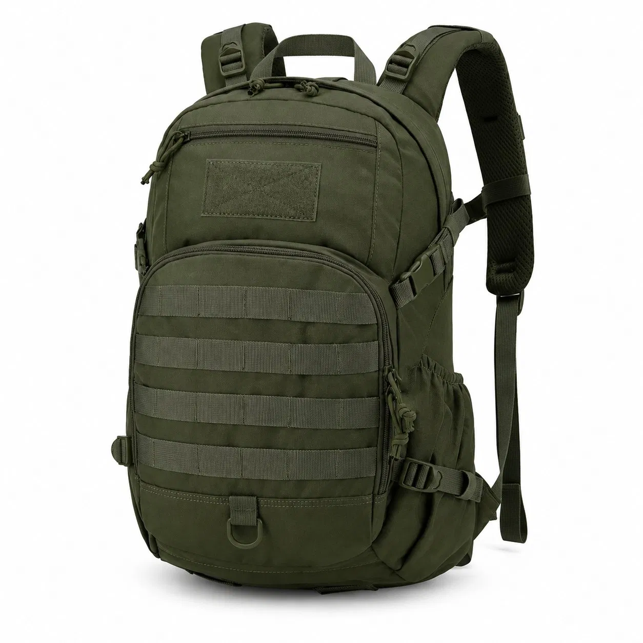 Custom Polyester Tactical Backpack with Molle Webbing for Hiking and Outdoor Travel