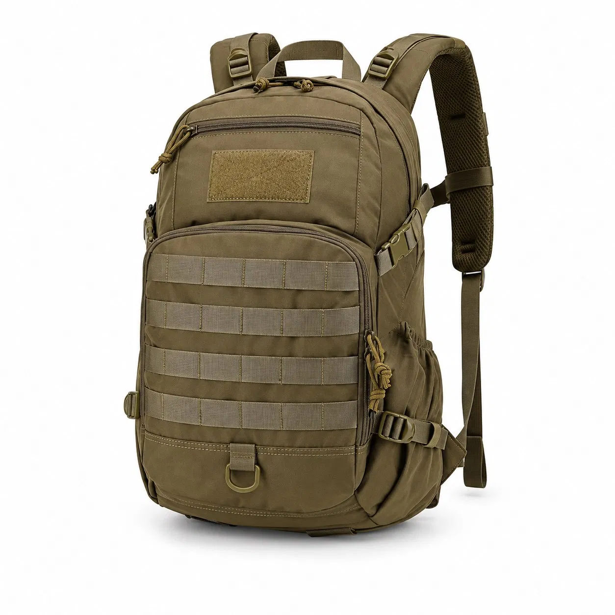 Custom Polyester Tactical Backpack with Molle Webbing for Hiking and Outdoor Travel