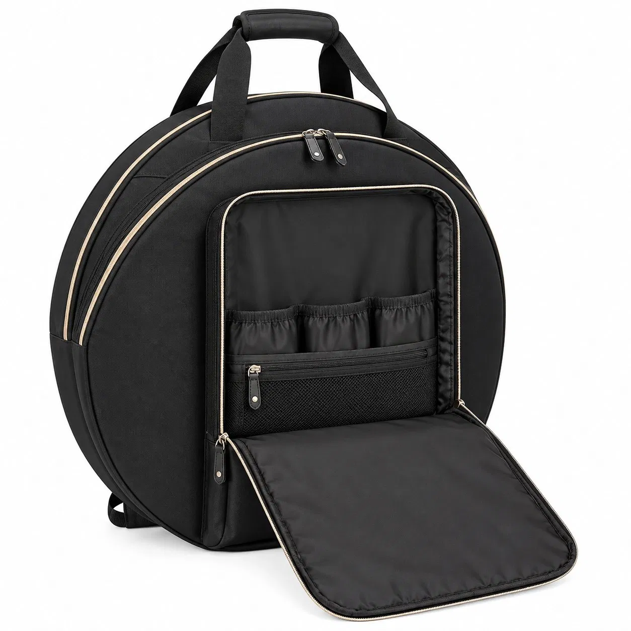 Custom Polyester Cymbal Gig Bag with Dividers for Drum Accessories Travel Storage