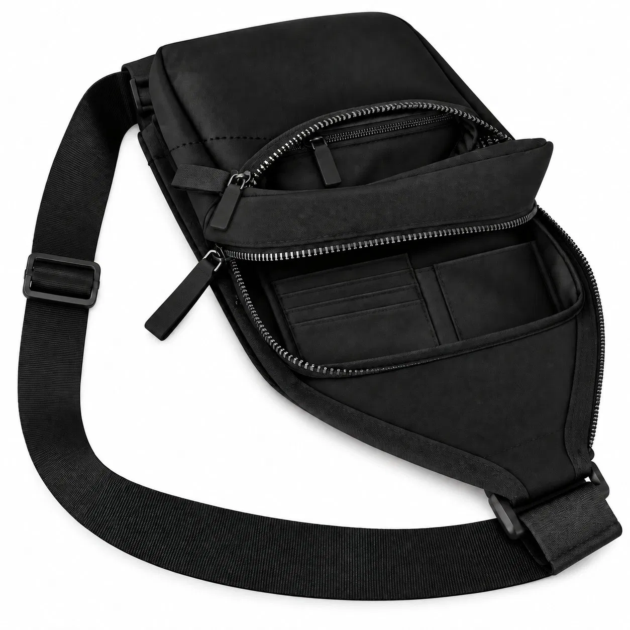 Custom Nylon Chest Sling Crossbody Bag for Men Outdoor Travel and Daily Storage