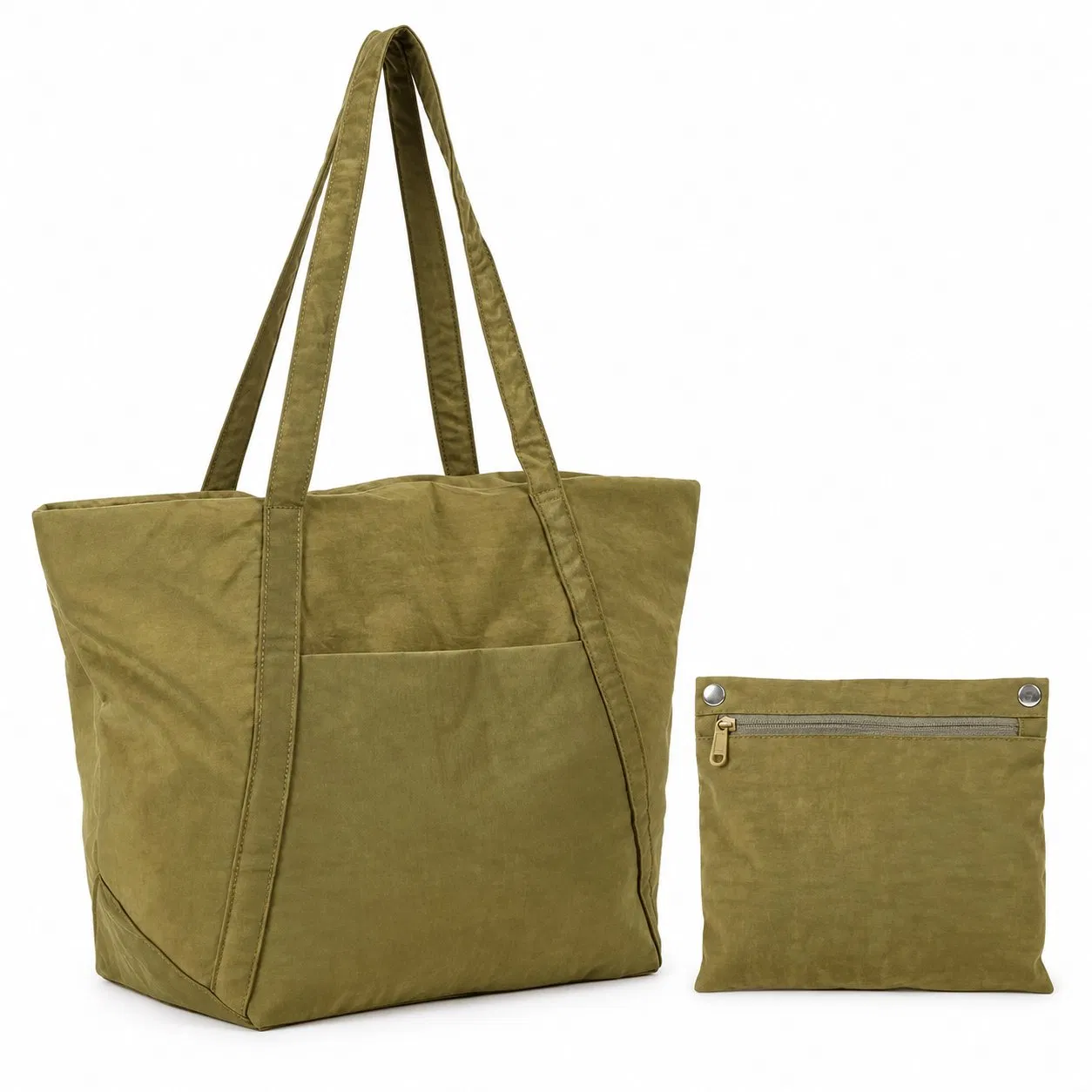 Custom Logo Canvas Tote Bag with Zipper for Shopping and Travel