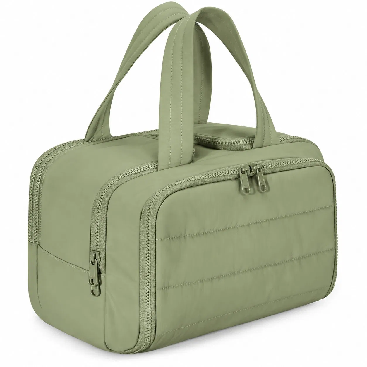 Custom Puffy Polyester Travel Cosmetic Makeup Toiletry Bag for Women