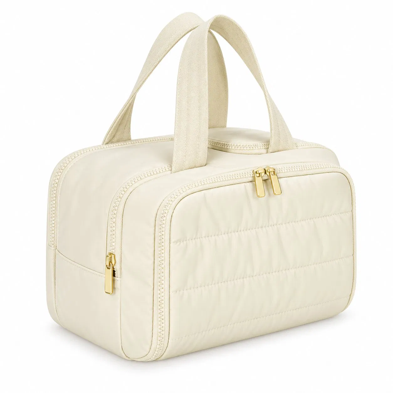 Custom Puffy Polyester Travel Cosmetic Makeup Toiletry Bag for Women