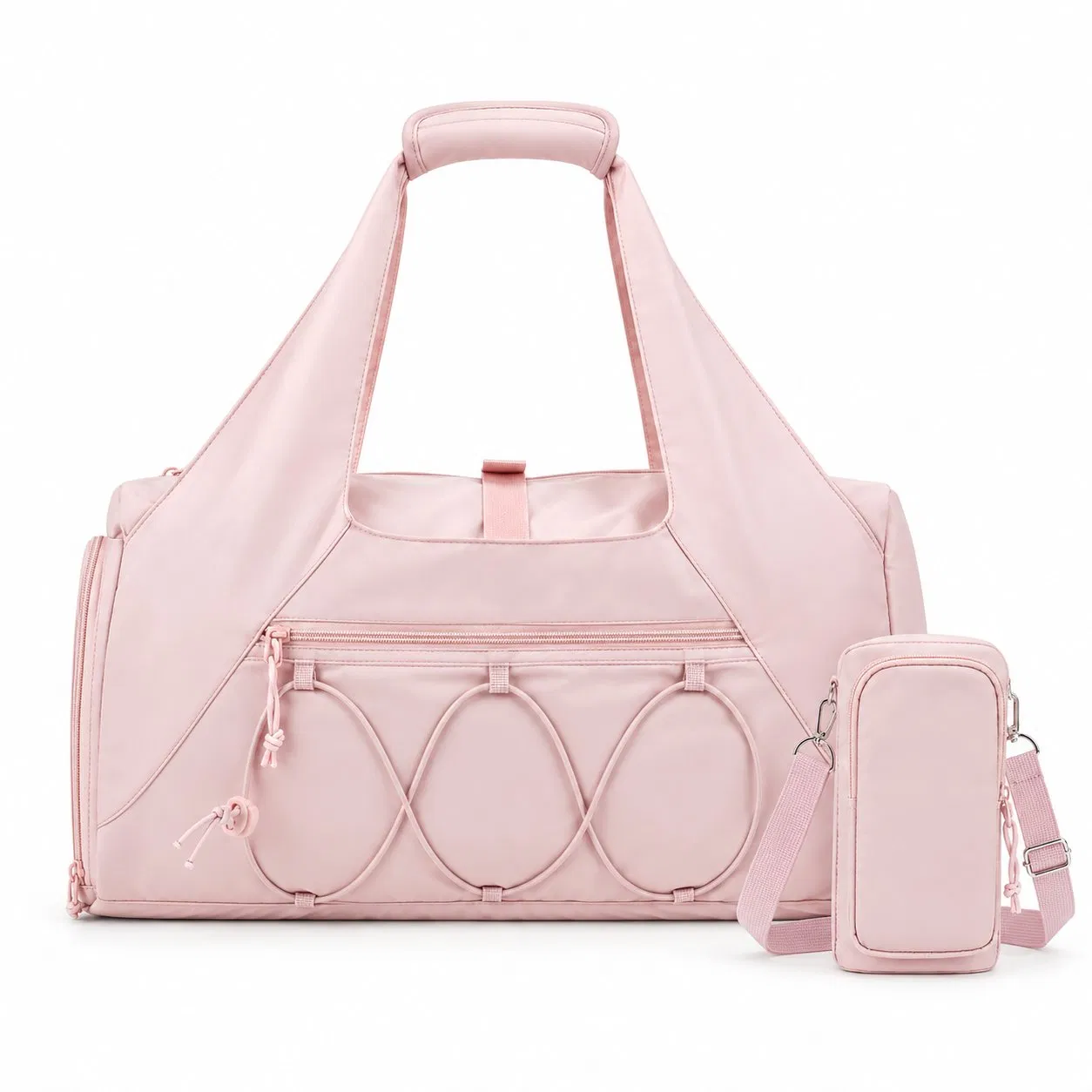 Custom Yoga Gym Duffle Bag with Shoe Compartment and Adjustable Mat Holder