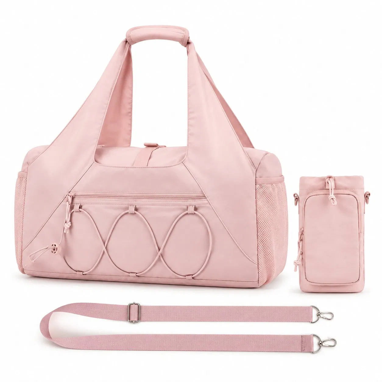 Custom Yoga Gym Duffle Bag with Shoe Compartment and Adjustable Mat Holder