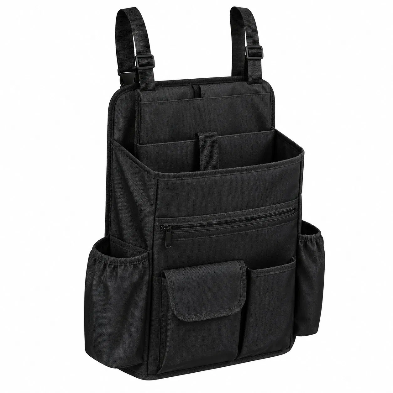 Custom Oxford Car Front Seat Storage Organizer Bag with Adjustable Shoulder Strap