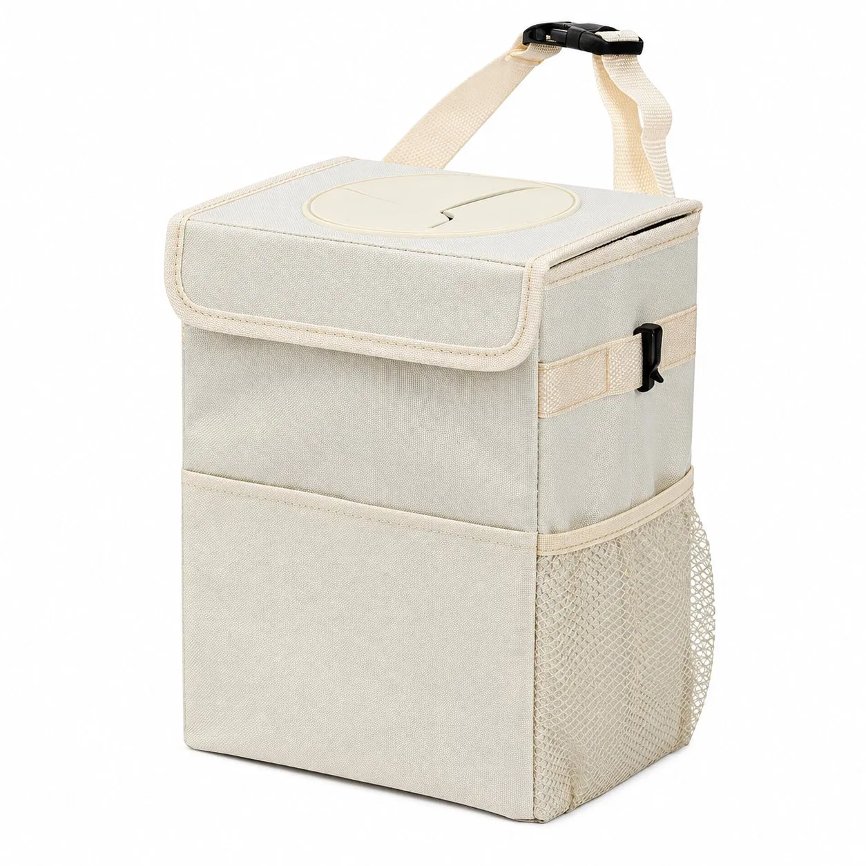 Custom Polyester Foldable Hanging Car Trash Bag with Drawstring Closure