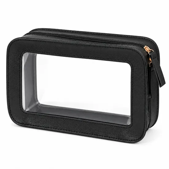 Custom Logo Clear PVC Travel Toiletry Cosmetic Storage Bag