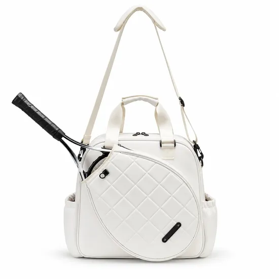 Custom Logo Quilted Shoulder Crossbody Tennis Racket Tote Bag