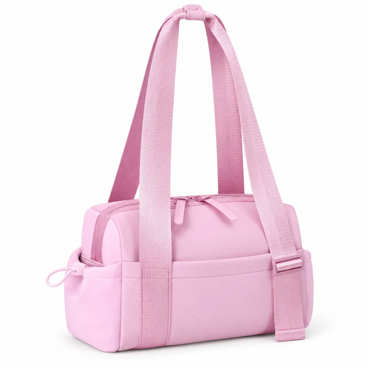 Custom Matte PU Mini Gym Tote for Women with Adjustable Shoulder Strap and Handle Snap