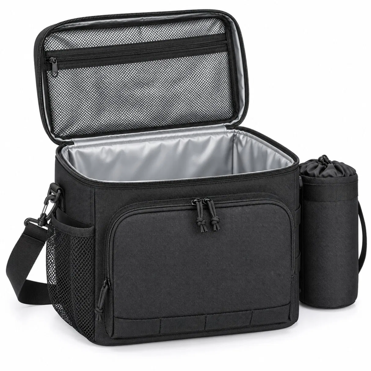 Custom Logo Insulated Lunch Cooler Bag with Bottle Holder
