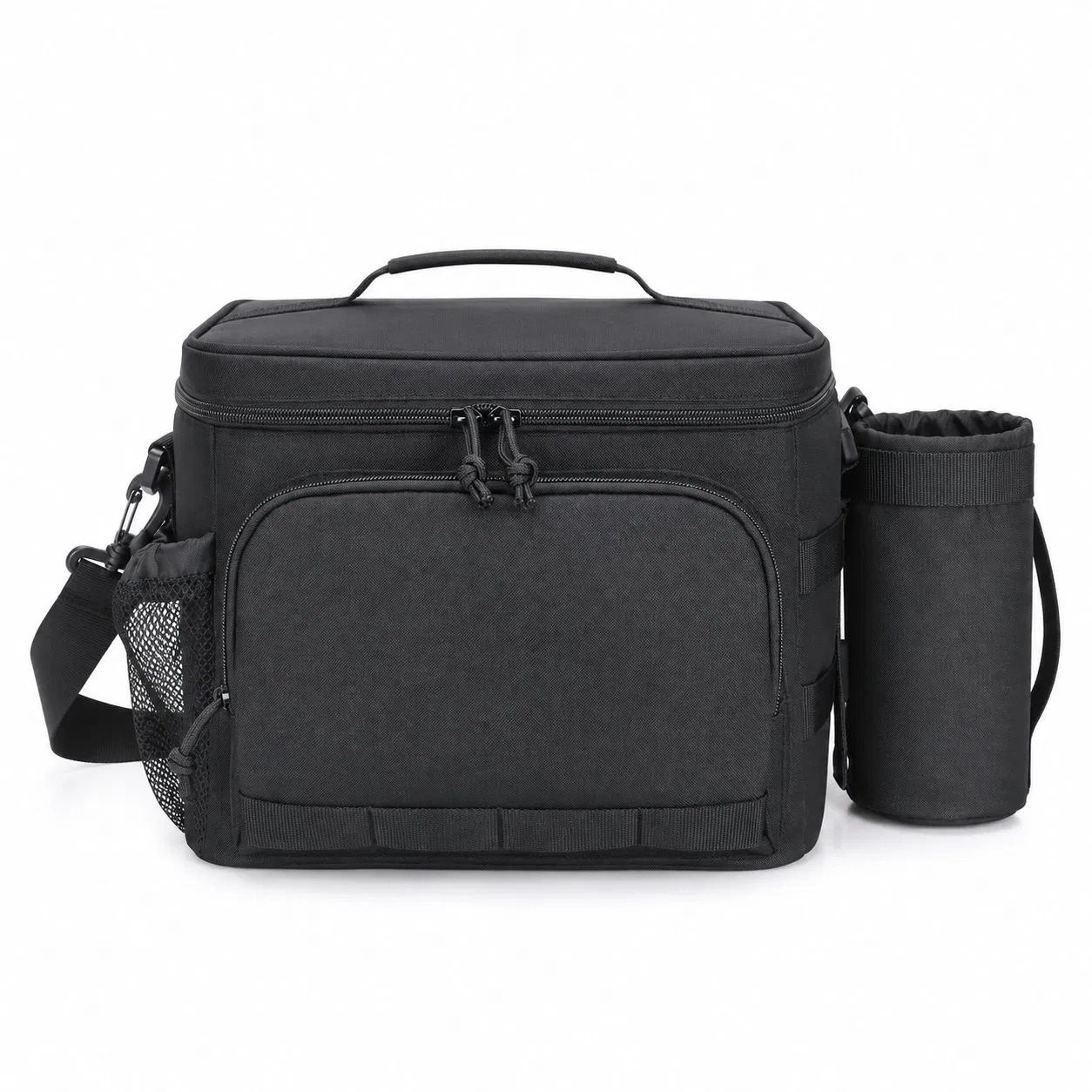 Custom Logo Insulated Lunch Cooler Bag with Bottle Holder