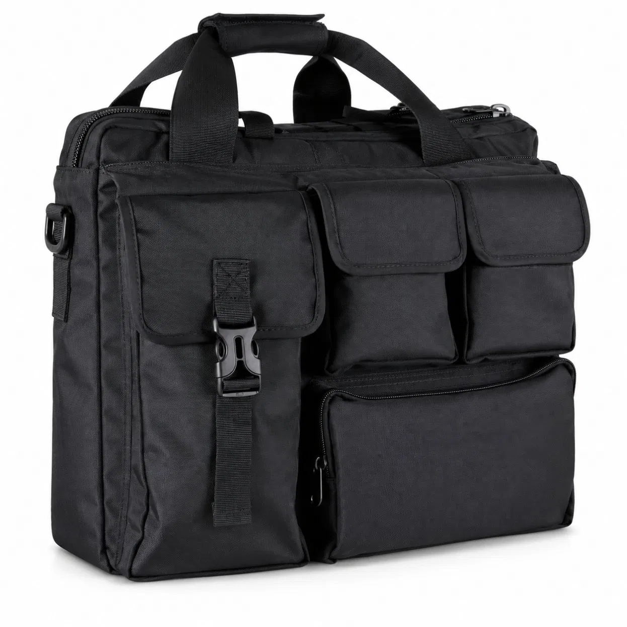 Custom Logo Canvas Style Multi Pocket Laptop Messenger Briefcase Bag