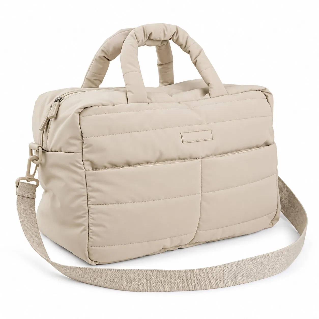 Custom Logo Puffy Diaper Tote Bag with Shoulder Strap