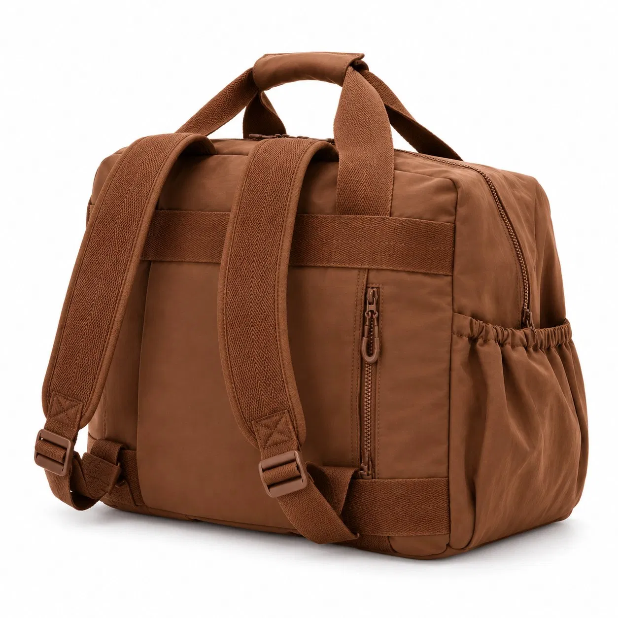 Custom Polyester Nylon Weekender Duffel Backpack with Adjustable Straps and Interior Pocket
