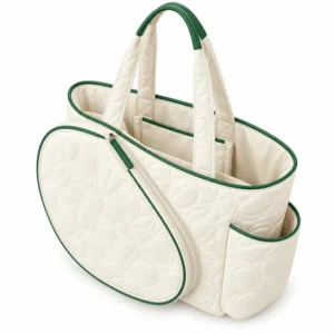 Custom Logo Quilted Nylon Pickleball Paddle Racket Tote Bag