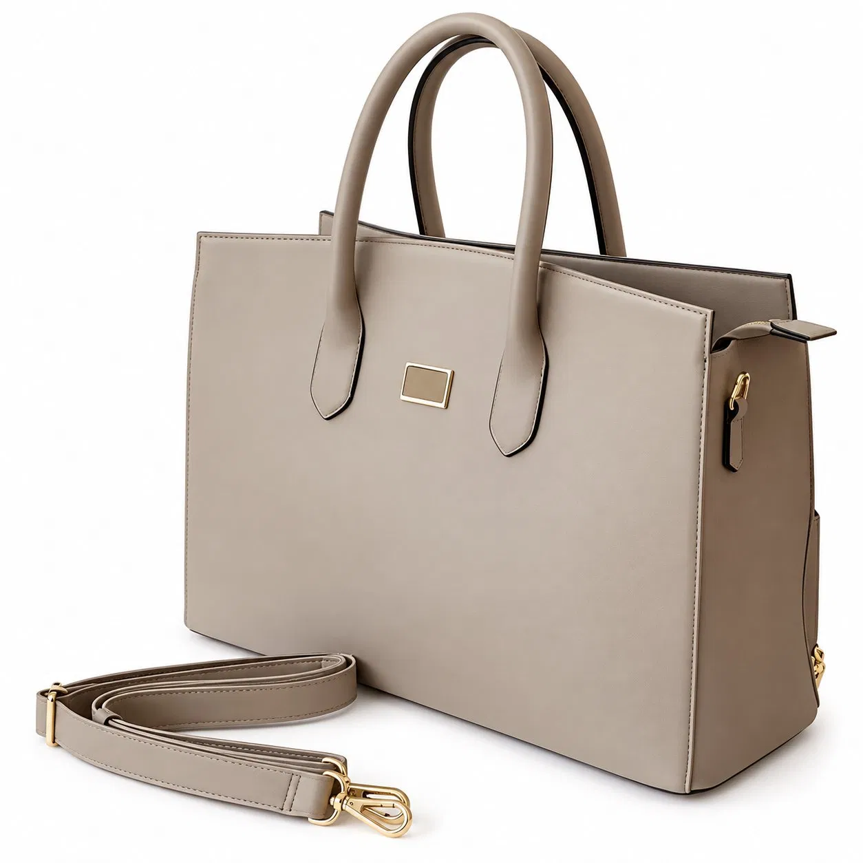 Custom Logo Leather Look Insulated Lunch Cooler Tote Handbag