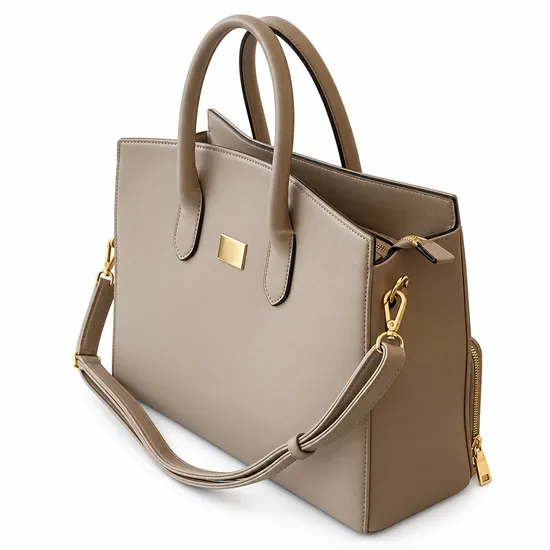 Custom Logo Leather Look Insulated Lunch Cooler Tote Handbag