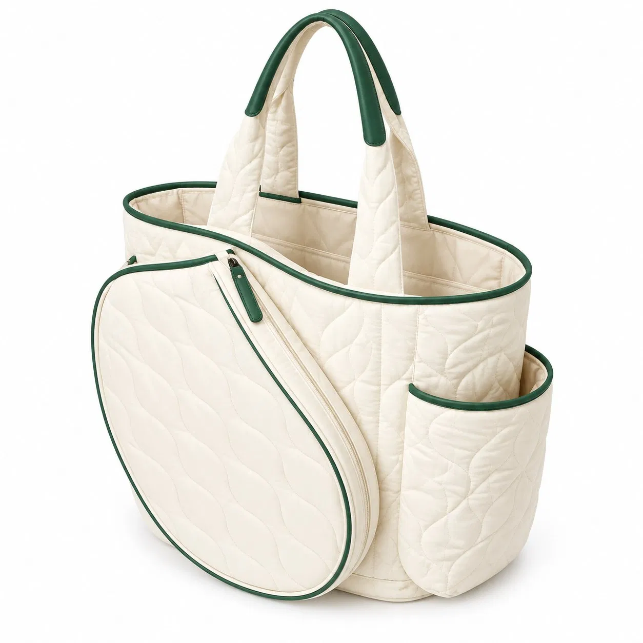 Custom Logo Quilted Puffer Racket Pickleball Paddle Carry Tote Bag