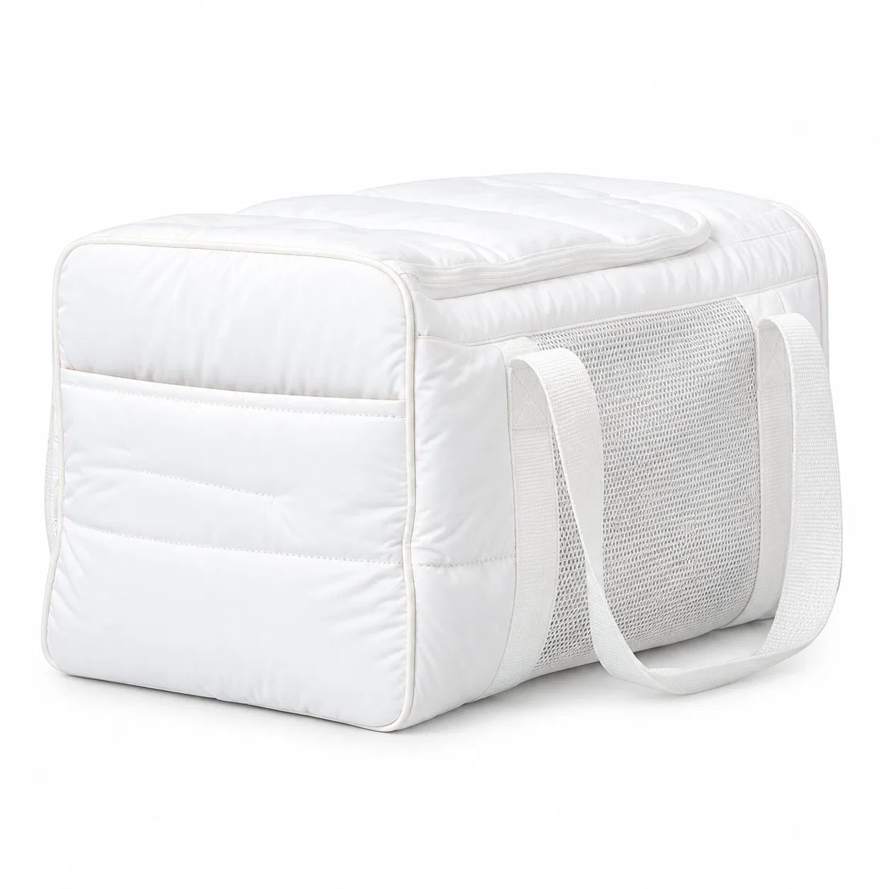 Custom Quilted Polyester Pet Carrier with Mesh Sides and Removable Washable Cushion