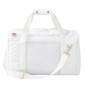 Custom Quilted Polyester Pet Carrier with Mesh Sides and Removable Washable Cushion
