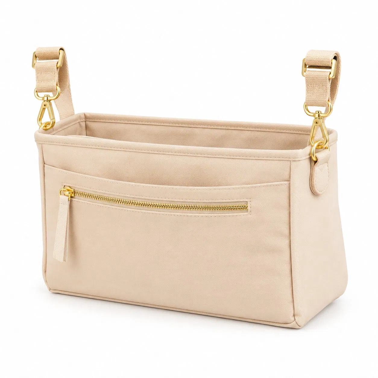 Custom Baby Stroller Organizer Caddy with Drink Holders and Adjustable Attachment Straps
