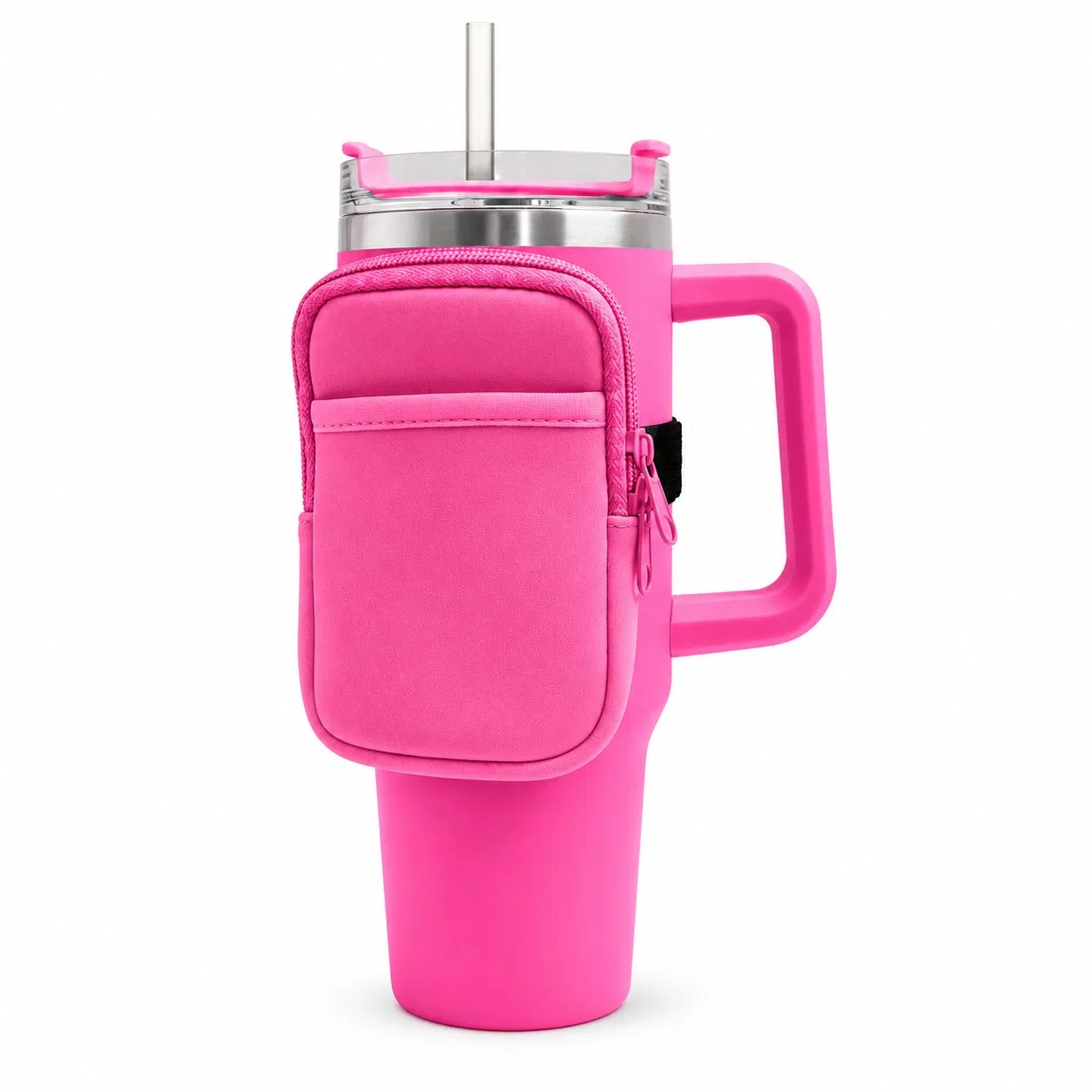 Custom Neoprene Tumbler Accessory Zipper Pouch for Cards Keys and Small Essentials