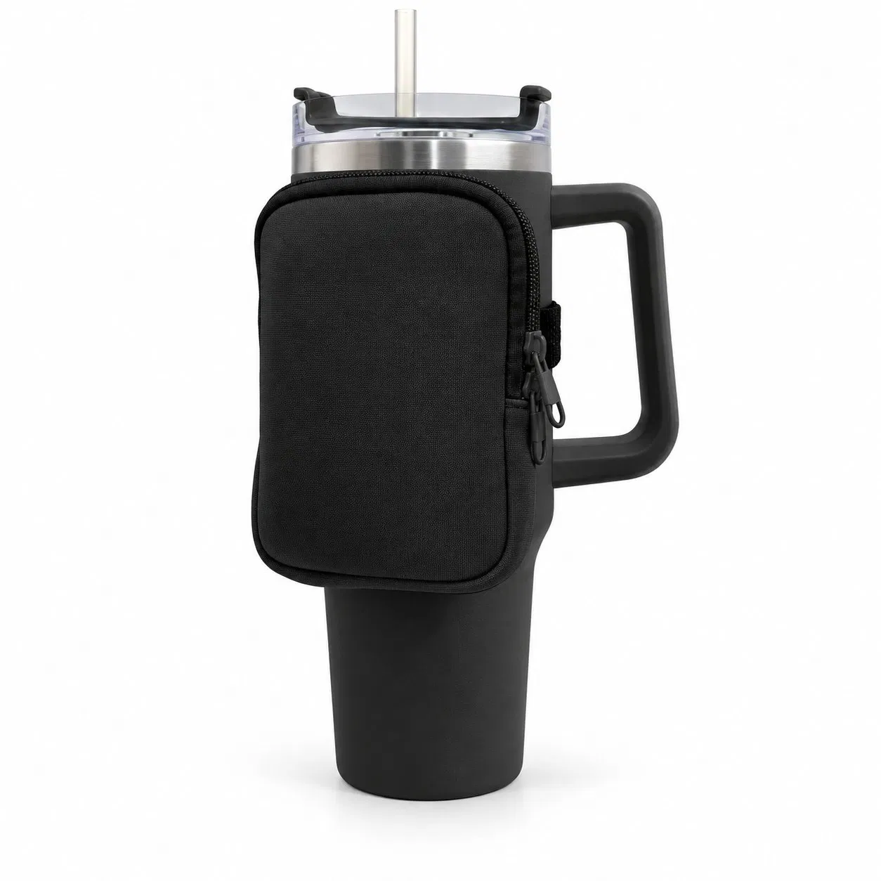 Custom Neoprene Tumbler Accessory Zipper Pouch for Cards Keys and Small Essentials