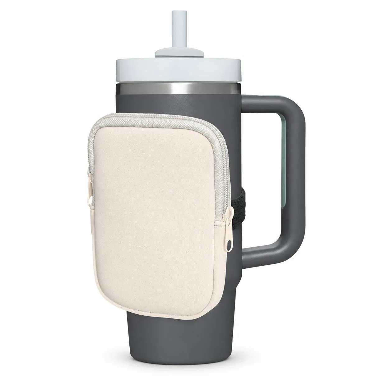 Custom Neoprene Tumbler Accessory Zipper Pouch for Cards Keys and Small Essentials