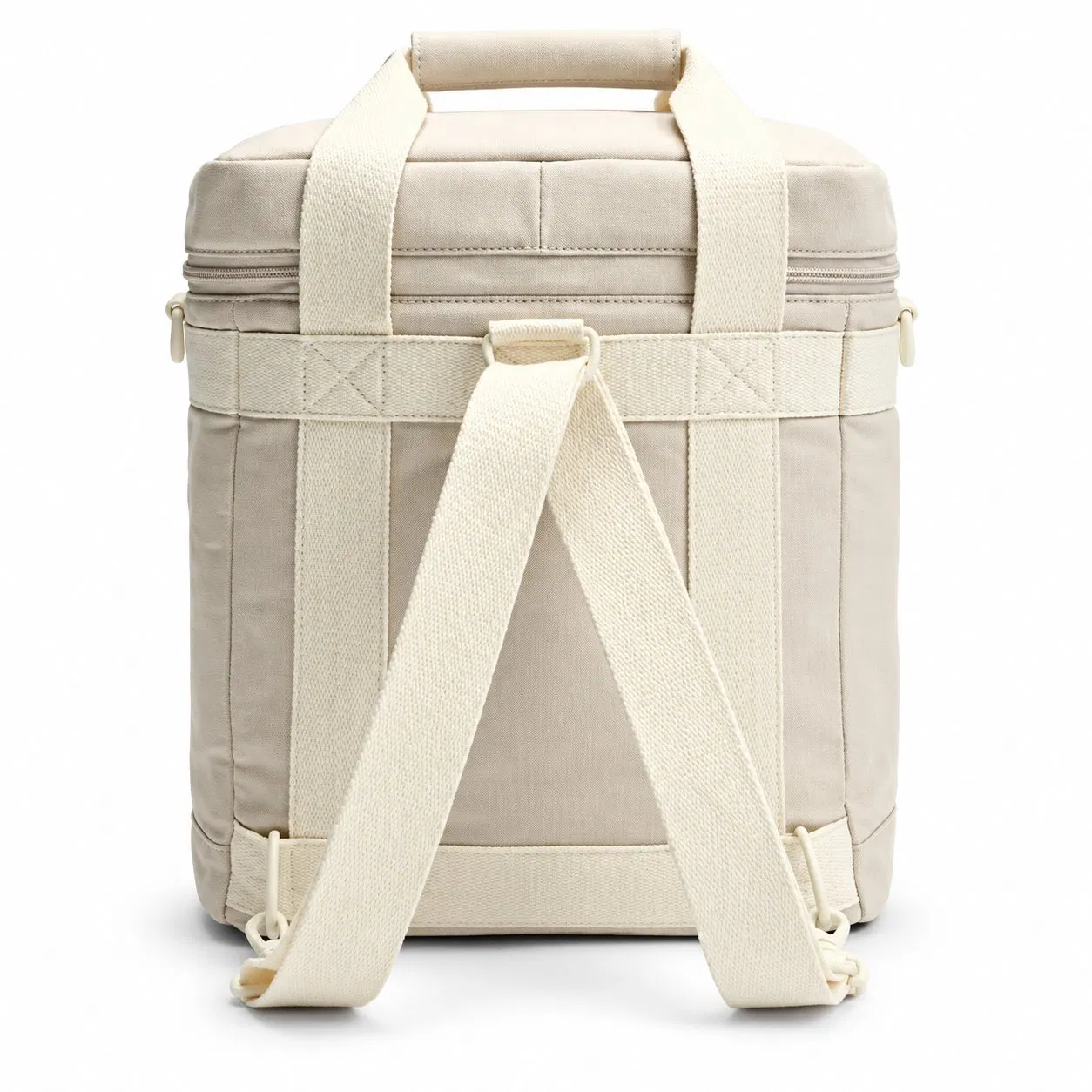 Custom Insulated Picnic Cooler Bag with Webbing Carry Handles and Zipper Closure