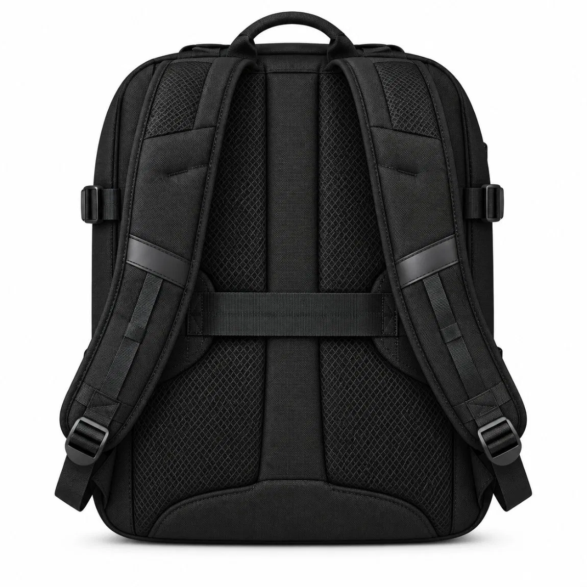 Custom Nylon Laptop Travel Backpack with Polyester Lining and Interior Storage Pocket