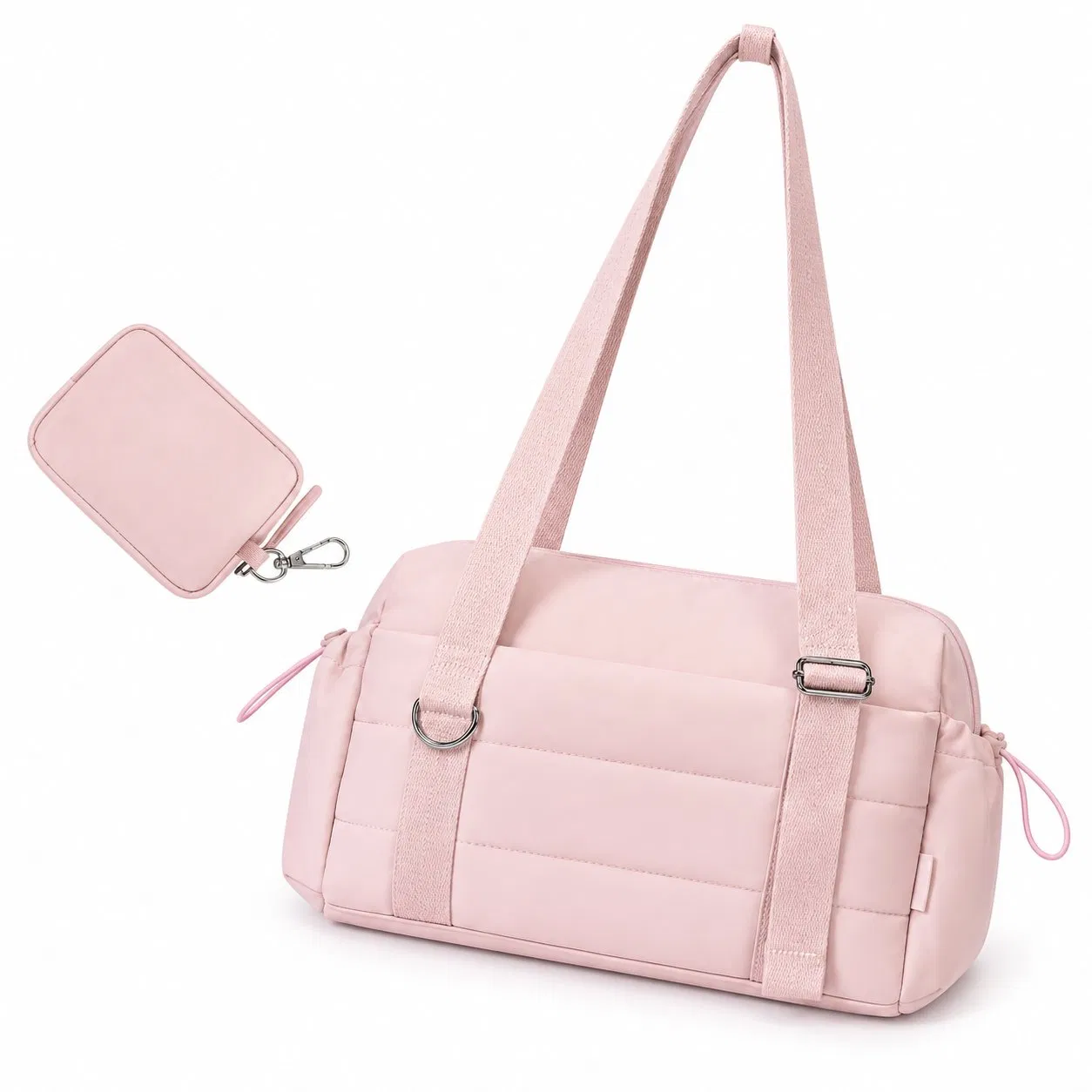 Pink Mini Yoga Gym Tote Bag with Adjustable Shoulder Strap