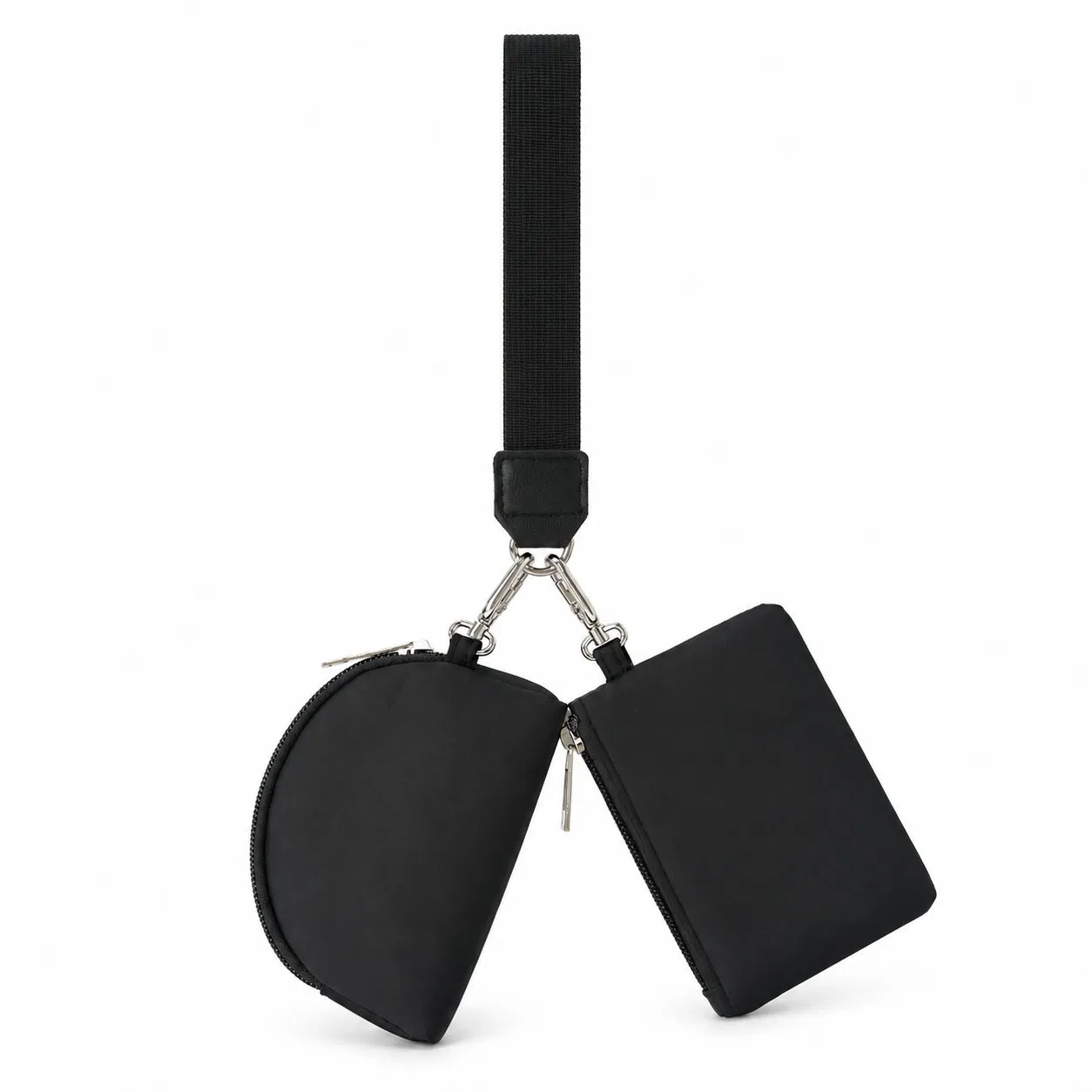 Custom Nylon Wrist Bag Coin Purse with Zipper and Adjustable Strap