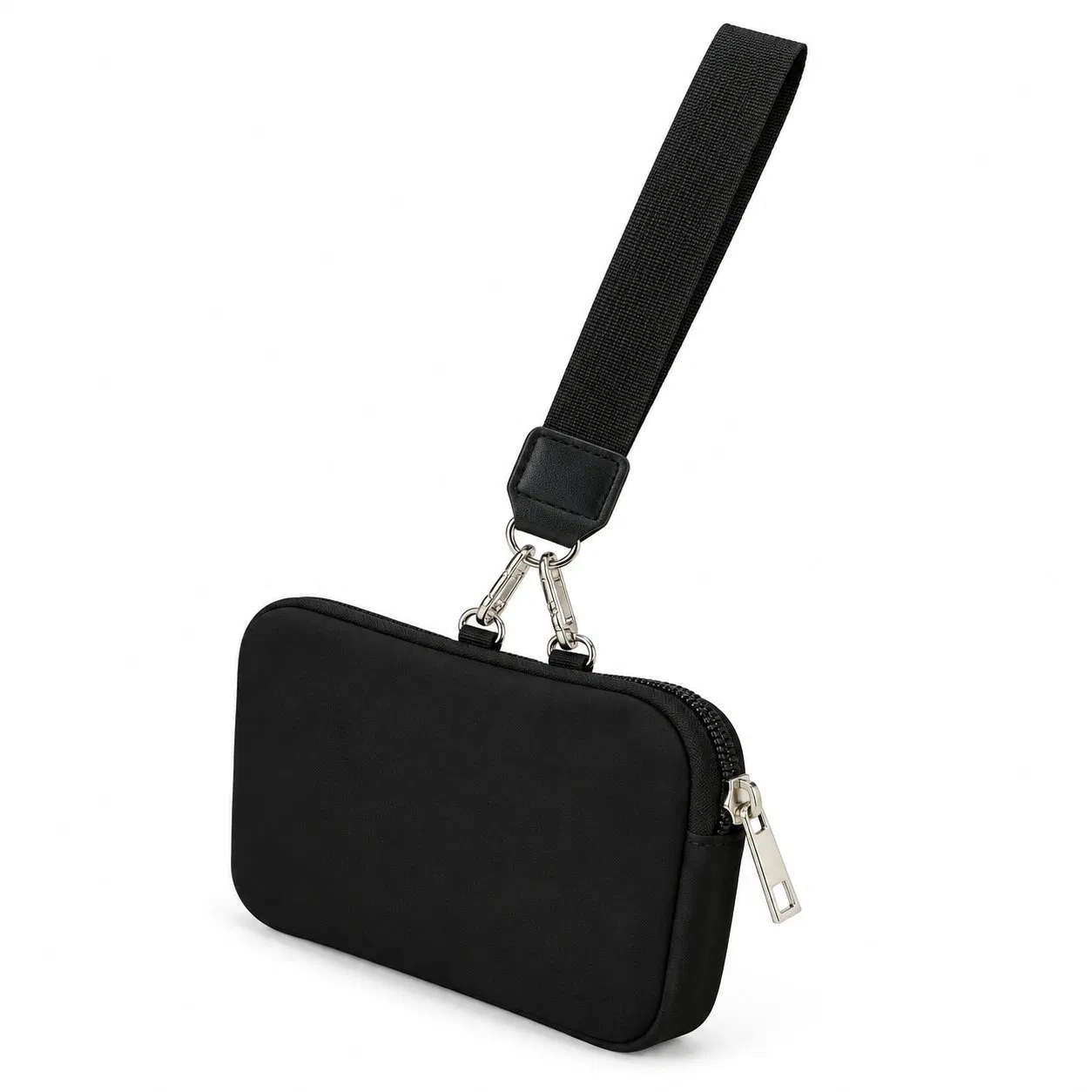 Custom Nylon Wrist Bag Coin Purse with Zipper and Adjustable Strap