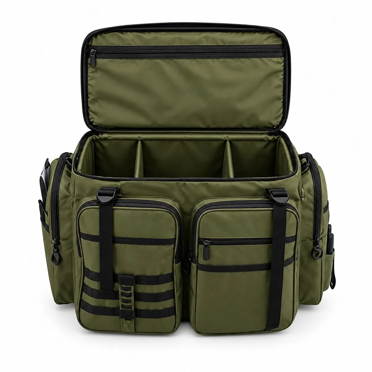 Custom Fishing Tackle Storage Bag with Zipper and Multiple Compartments