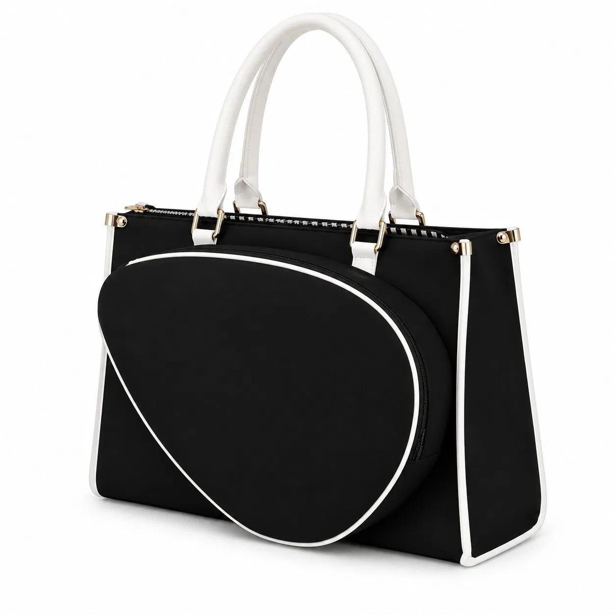 Custom Tennis Pickleball Racket Bag with Single Shoulder Carrying and Zipper Closure